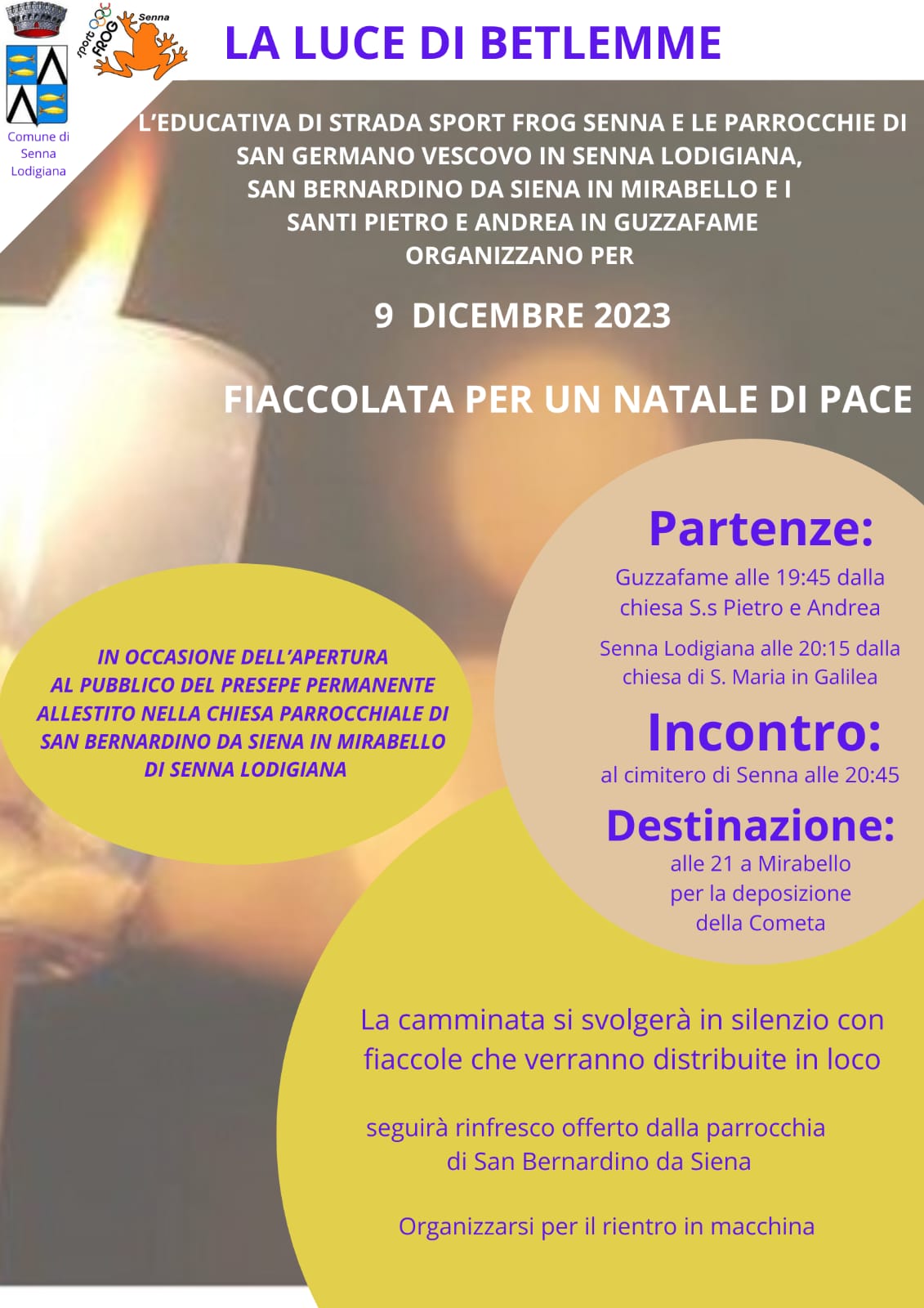 La luce di betlemme - fiaccolata per un natale di pace