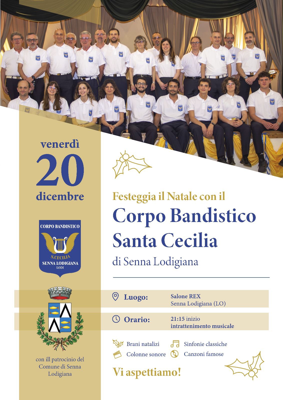 Festeggia il Natale con il Corpo Bandistico Santa Cecilia 