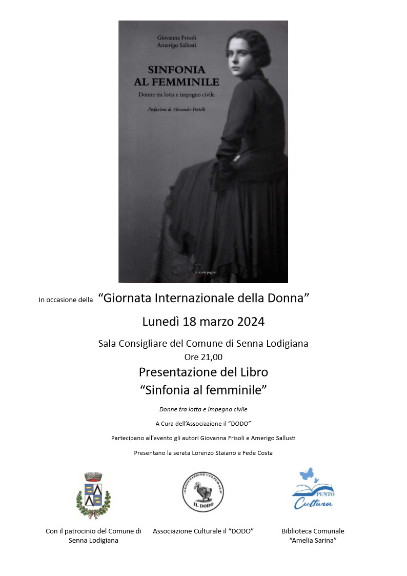 Presentazione del libro "sinfonia al femminile" 